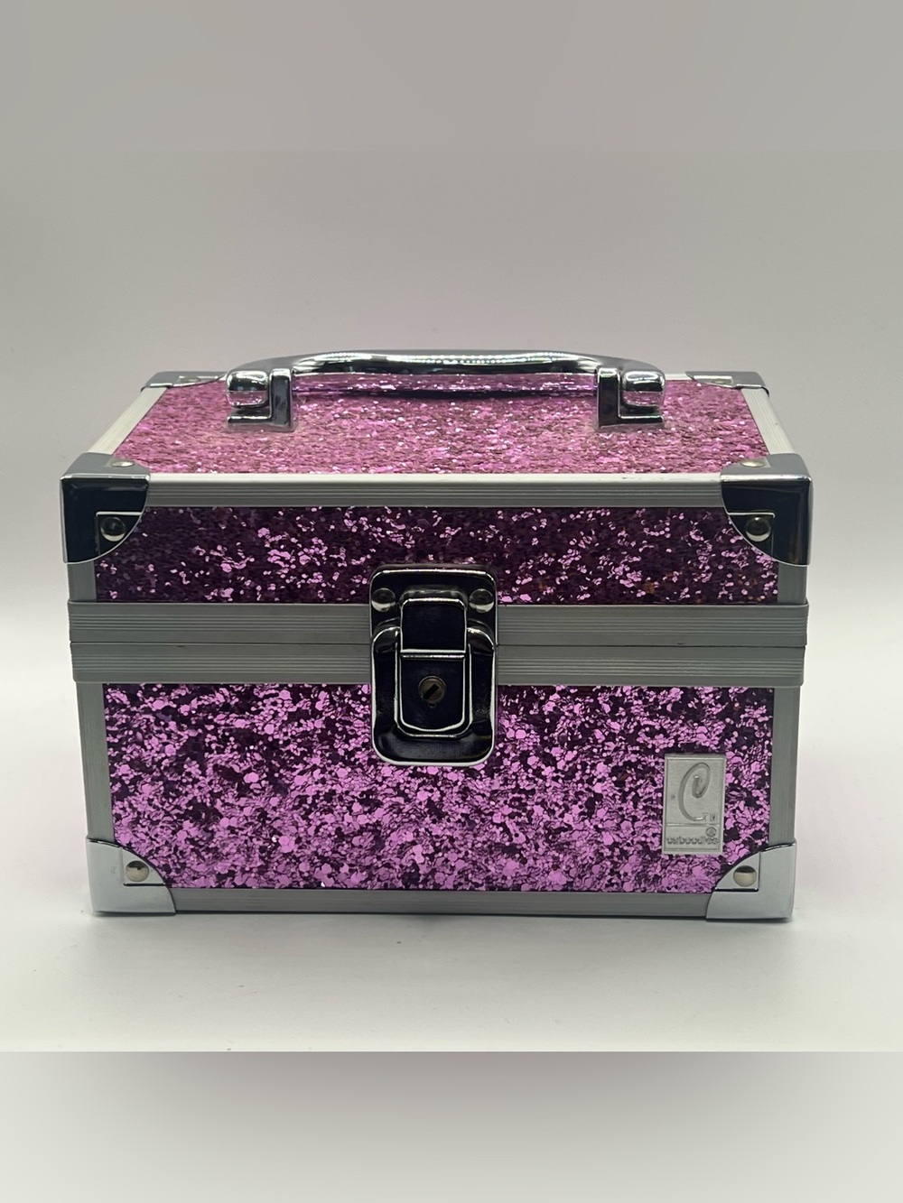 Caboodles Mini Pink Glitter Train Case – Vintage Style Makeup Organizer Trunk